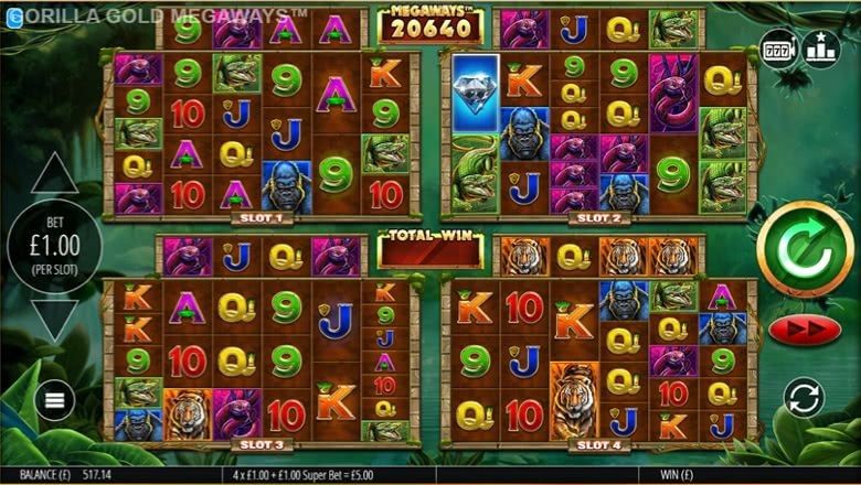 Gorilla Gold Megaways slot screenshot