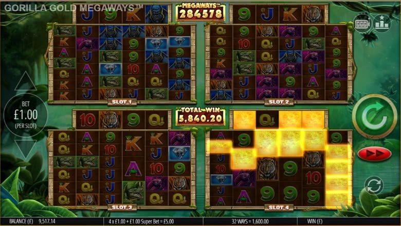 Gorilla Gold Megaways slot screenshot