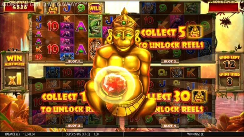 Gorilla Gold Megaways slot screenshot